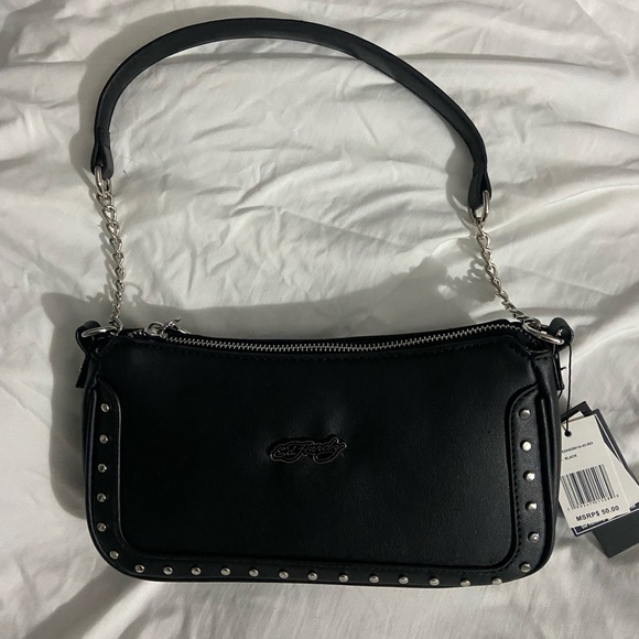 NWT Ed Hardy Black Shoulder Bag - Picture 2 of 5